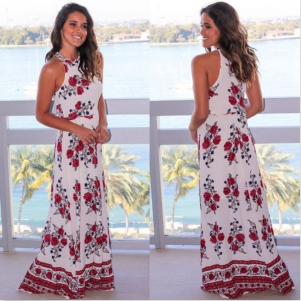 Maxi Dress large floral design